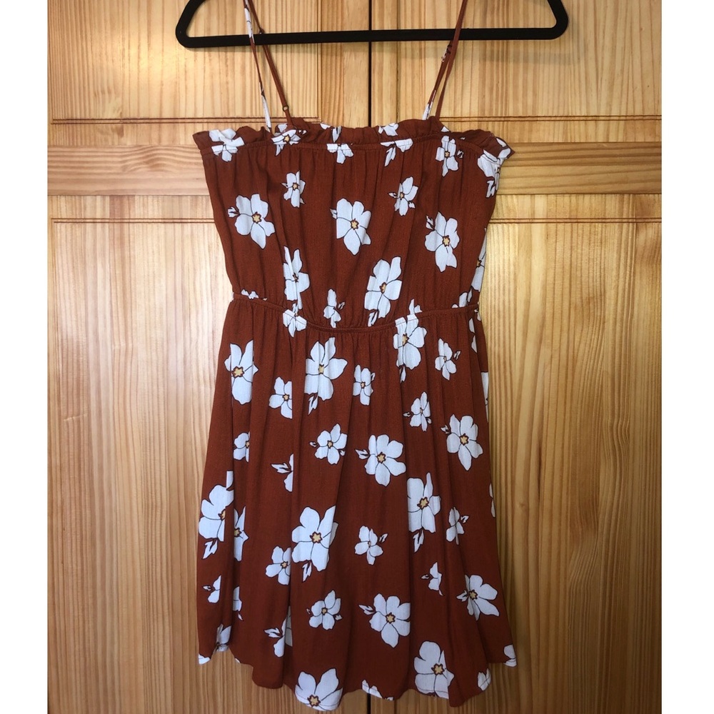 Forever 21 burnt orange floral summer dress